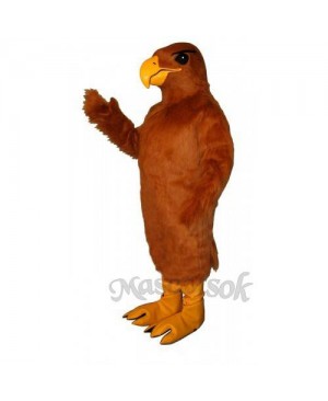 Cute Golden Hawk Mascot Costume