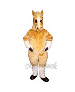 Cute Palomino Horse Mascot Costume