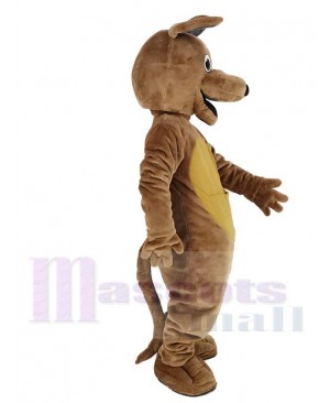 Brown Kangaroo With Long Ears Mascot Costume