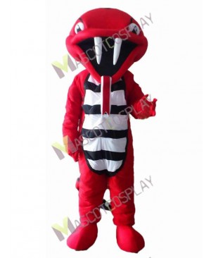 Red Rattle Cobra Snake Mascot Costume