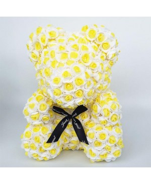 Newstyle Yellow Rose Teddy Bear Flower Bear Best Gift for Mother's Day, Valentine's Day, Anniversary, Weddings and Birthday