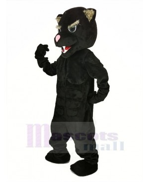 Black Muscle Panther Mascot Costume