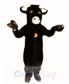 Black Furry Bull Mascot Costume