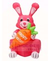 4 ft Inflatable Easter Bunny with LED Luminous Lights Outdoor Indoor Holiday Decoration Yard Lawn Home Outside Art Decor