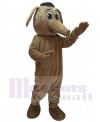 Cute Brown Comic Aardvark Mascot Costume