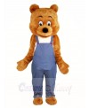 Brown Bear in Overalls Mascot Costumes Animal