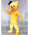 Bear with Blue Bowknot on the Head Mascot Costumes Animal