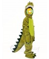 For Children/ Kids Green Dinosaur Pajamas Pyjama Mascot Party Halloween Christmas Xmas Costumes