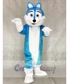 Blue and White Wolf Fursuit Mascot Costumes Animal