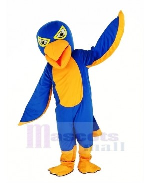 Royal Blue and Orange Falcon Mascot Costume Animal