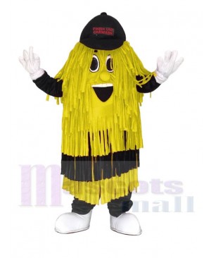 Yellow Car Wash Cleaning Brush Mascot Costume