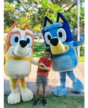 Bluey and Bingo Inspired Dog Mascot Costume TV Cartoon