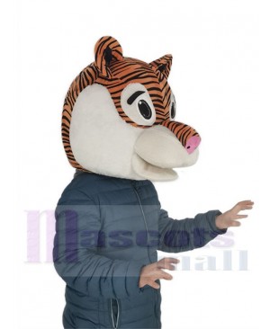 George Tiger with Pink Nose Mascot Costume Animal Head Only