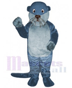 Blue Ollie Otter Mascot Costume Animal