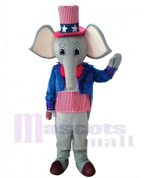Patriotic Elephant Mascot Costume For Adults Mascot Heads
