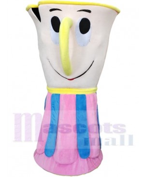 Cup Mascot Costume Cartoon with Pink Base