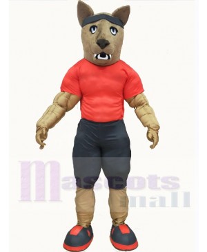 Sport Muscle Wolf Mascot Costume Animal