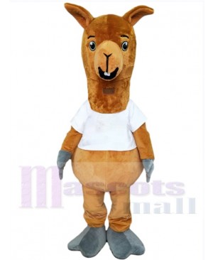 Brown Llama Camel Mascot Costume Animal