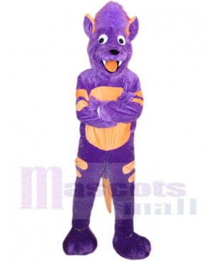 Funny Purple Wolf Mascot Costume Animal