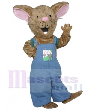 Brown Mouse Mascot Costume Cartoon