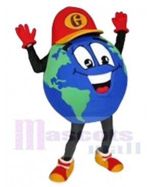 Cute The Global Guy Earth Mascot Costume Cartoon