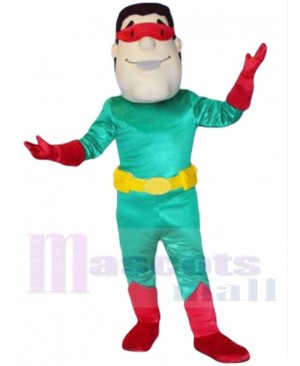 Captain WOW Mascot Costume Cartoon