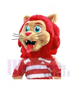 Red Mane Lion Mascot Costume For Adults Mascot Heads