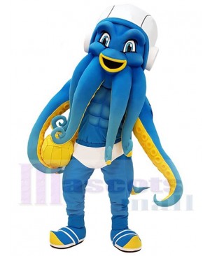 Blue Volleyball Octopus Mascot Costume For Adults Mascot Heads