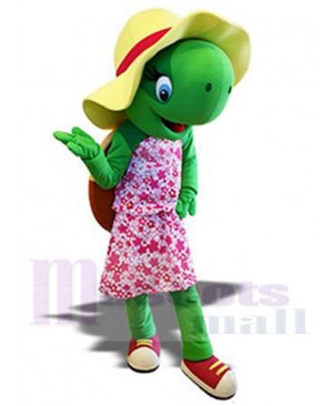 Green Female Turtle Mascot Costume People