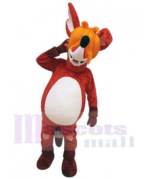 White Belly Fox Mascot Costume Animal