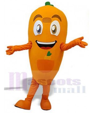 Happy Orange Carrot Mascot Costume Cartoon