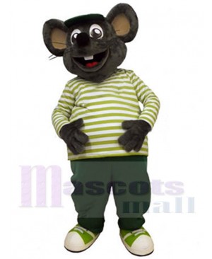 Chubby Grey Mouse Mascot Costume Animal