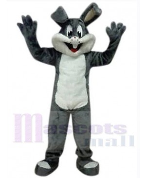 Easter Happy Gray Bunny Mascot Costume Animal