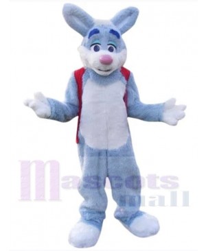 Blue Plush Easter Bunny Mascot Costume Animal