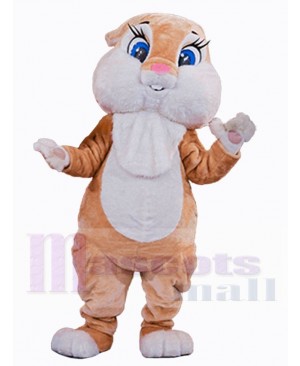 Orange Bunny Rabbit Mascot Costume Animal with White Belly