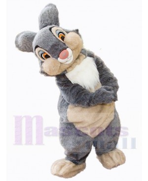 Grey Plush Bunny Mascot Costume Animal