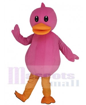 Cute Pink Duck Mascot Costume Animal