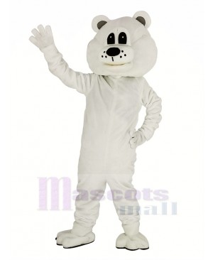 Cute White Bear Mascot Costume Adult	