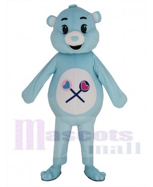 Blue Love Bear Mascot Costume Animal