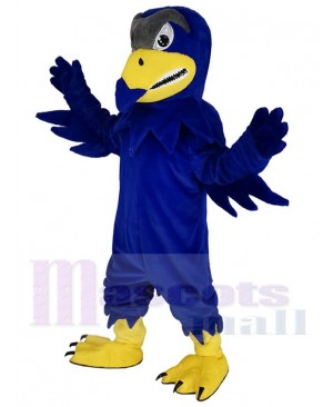 Fierce Royal Blue Falcon Eagle Mascot Costume	