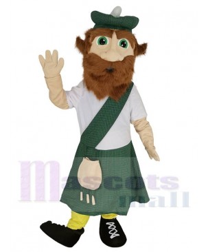 Highlander with Henderson Clan Tartan Skirt Mascot Costume