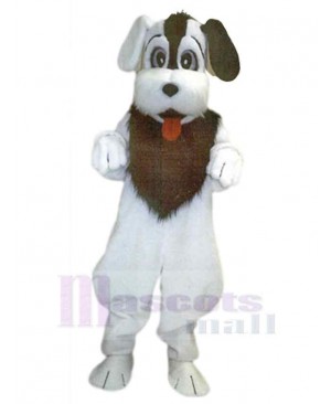 Red Tongue White Dog Mascot Costume Animal