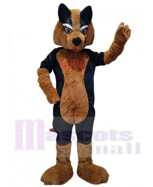 Black and Tan Husky Dog Mascot Costume For Adults Mascot Heads