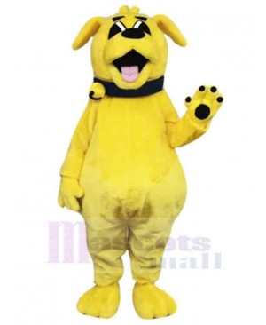 Cute Smiling Yellow Dog Mascot Costume Animal