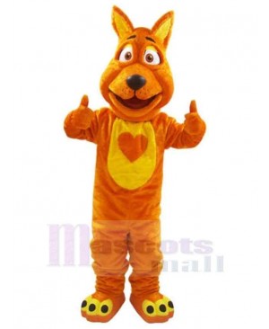 Orange Happy Loving Dog Mascot Costume Animal
