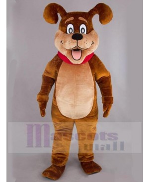 Happy Brown Christmas Dog Mascot Costume Animal