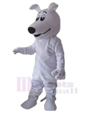 Clever White Dog Mascot Costume Animal