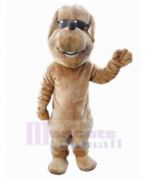Cool Smiling Brown Dog Mascot Costume Animal