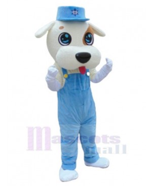 Cute Dog Mascot Costume Animal with Blue Hat
