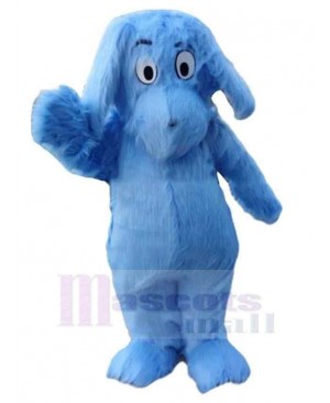 Kind Blue Furry Dog Mascot Costume Animal